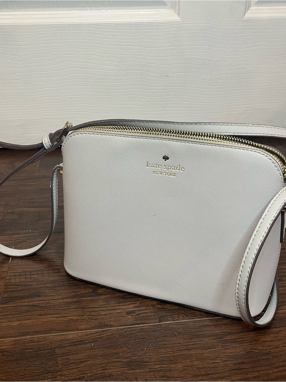 Kate Spade Gray Saffiano Leather Crossbody